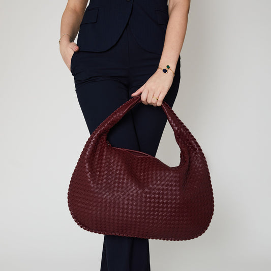 Damen-Umhängetasche aus veganem Leder | Laptop 16 Zoll