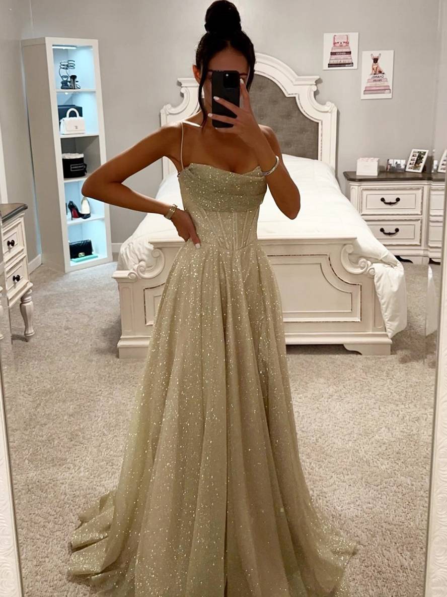 Damen-Abendkleid maxi spaghettiträger