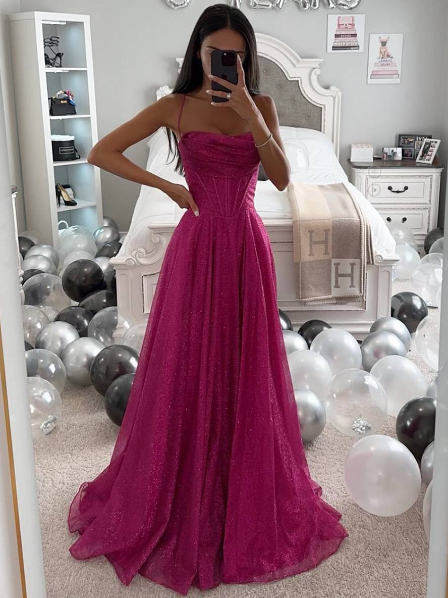 Damen-Abendkleid maxi spaghettiträger
