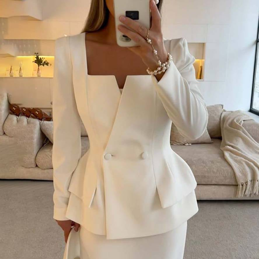 Zweiteiliges Blazer-Rock-Set für Damen