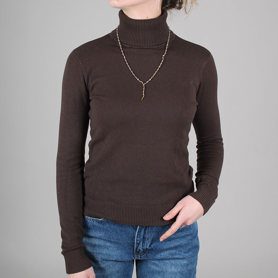 Stretch-Rollkragenpullover für Damen aus Viskose