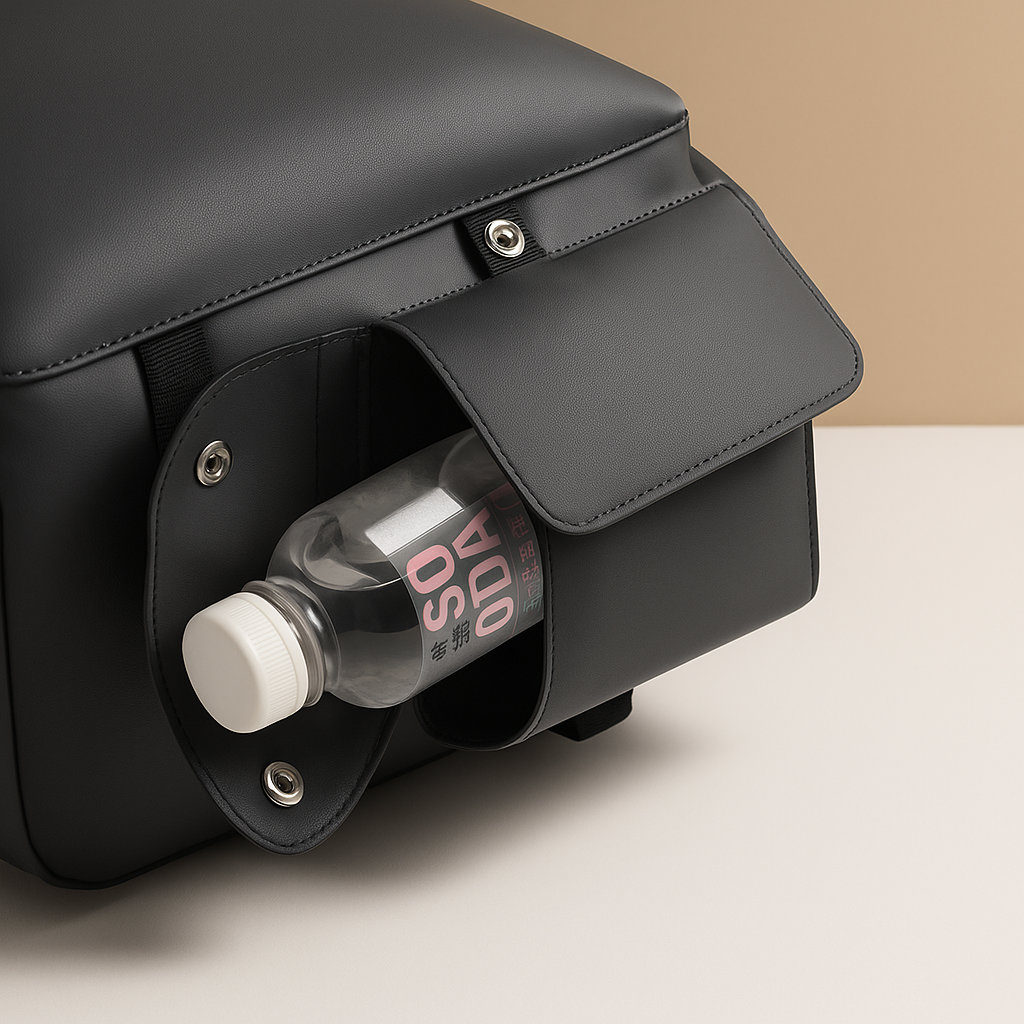 Wasserdichter Laptop-Rucksack für Herren aus PU-Leder